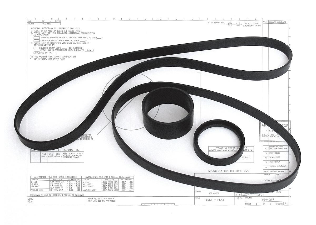 High performance rubber belts for Cubic Transportation System