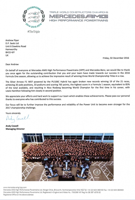 Mercedes AMG letter