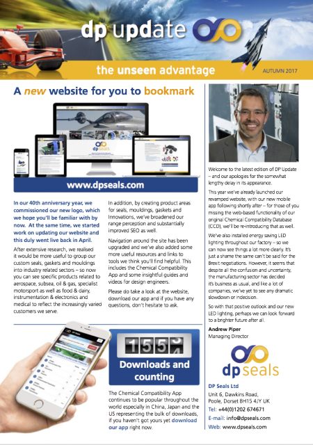 DP Seals Autumn 2017 Newsletter